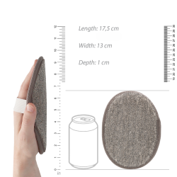 Éponge exfoliante en fibre de chanvre - ovale