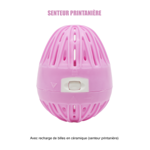 Boule de lavage machine à laver rose  recharge - senteur printanière