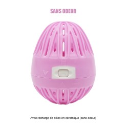 Boule de lavage machine à laver rose  recharge - Sans odeur