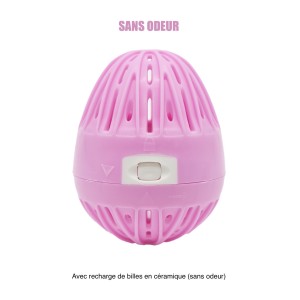 Boule de lavage machine à laver rose  recharge - Sans odeur