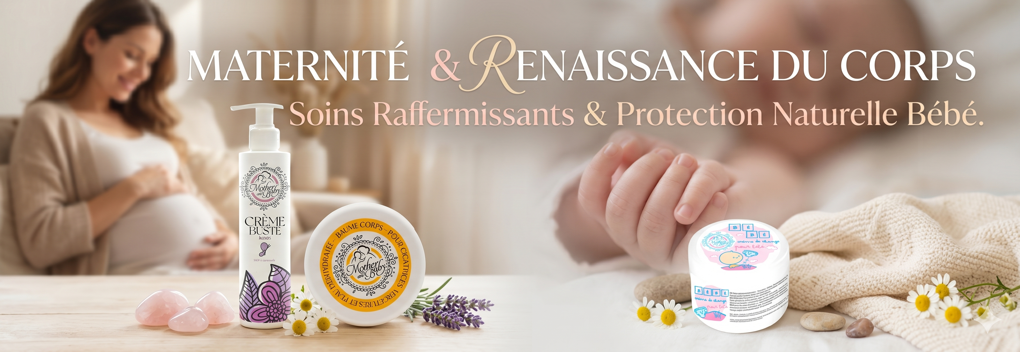 Meilleure crème raffermissante après grossesse et soins naturels pour bébé.